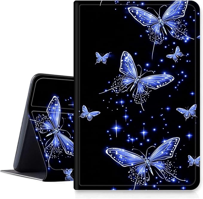 Case for Amazon Fire HD 10 and 10 Plus Tablet (13th/11th Generation 2023/2021 Release) 10.1 PU Leather Smart Protective Cover with Auto Sleep/Wake for Fire HD 10 2023Glowing Butterflies