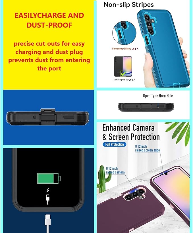 with Belt Clip-Purple Sky Blue