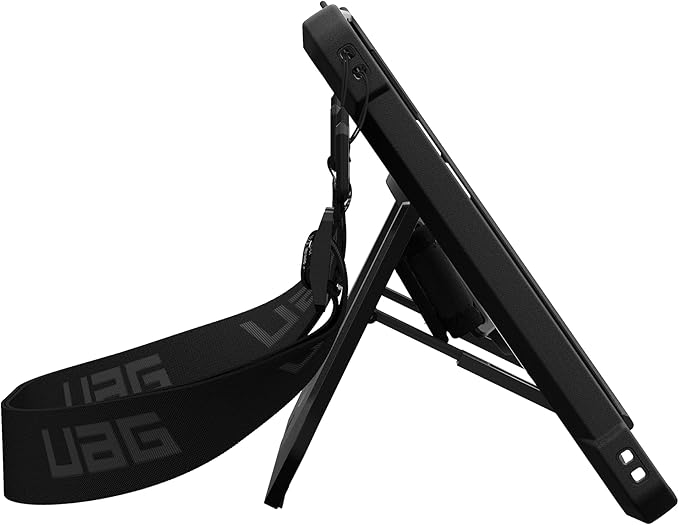 URBAN ARMOR GEAR UAG Designed for Microsoft Surface Pro 1st Edition 12 Case - Rugged Protective Cover with Multi-Angle Built-in Kickstand Pen Holder Hand Strap &amp Shoulder Strap Plasma Ice/Black