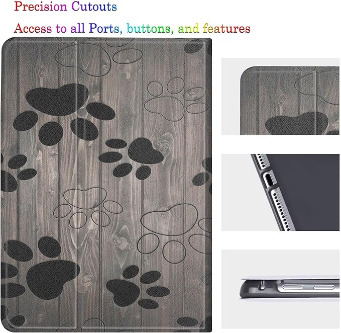 Dog Paw Print on Wood