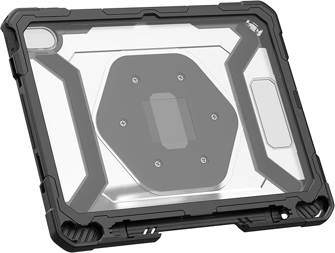 URBAN ARMOR GEAR UAG Designed for iPad 11 A16 11th Gen 2025 10.9 10th Gen 2022 Case w/Built-in Screen Protector A3354 A3355 Rugged Protective Cover w/Kickstand &amp Hand Strap Plasma Ice/Black