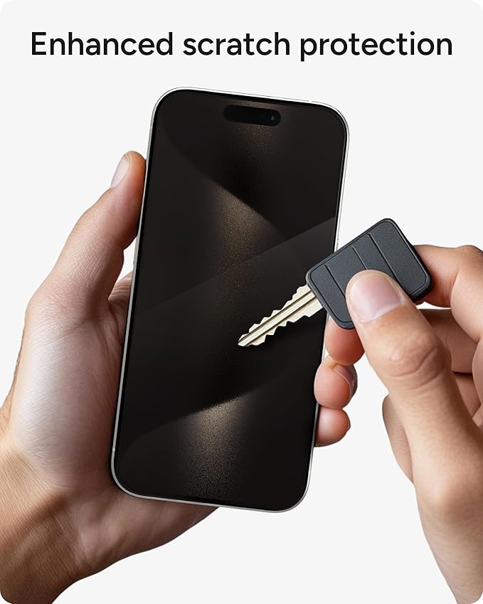 ZAGG InvisibleShield Glass Elite Privacy 360 iPhone 15 Pro Screen Protector - 5X Stronger with Reinforced Edges 4-Way Privacy Filter Scratch &amp Smudge-Resistant Surface Easy to Install