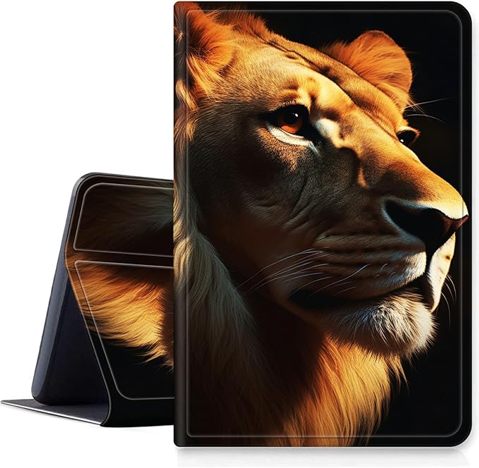 Case for iPad 10.5/iPad Air 3rd Generation 2019 / iPad Pro 2017 PU Leather Smart Protective Cover with Auto Sleep/Wake for iPad Air 3rd 10.5Lion Face
