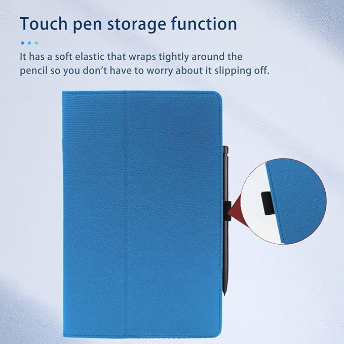 Case for TECLAST T65 Tablet 13.4inchNOUKAJU Tablet Protection CoverFolding Stand with Pencil Holder and Wrist StrapDrop-ResistantProtection Case for TECLAST T65(Blue)