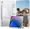 Custom Pictures Personalized Case for Samsung Galaxy Tab S10 FE Plus 13.1 inch(2025) Built-in Pencil Holder Customized Photo Galaxy Tablet Case with Shockproof Protective Cover Clear PC Back Shell