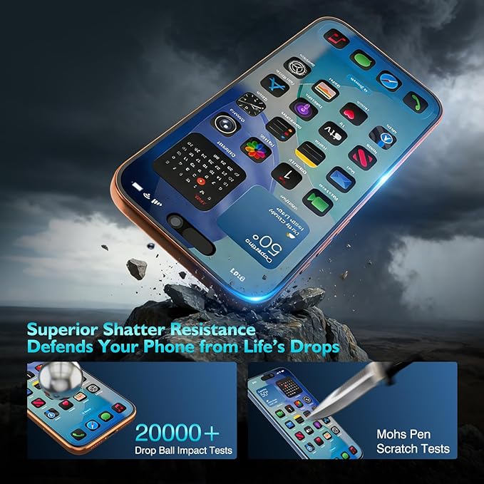 Elecshion 4 Way 360° Anti Spy for iPhone 17 Pro Max Privacy Screen Protector + Camera Lens Protector (2+2) Auto-Align Kit 10X Military Shatterproof Anti Peep Tempered Glass Film for 17 Pro Max