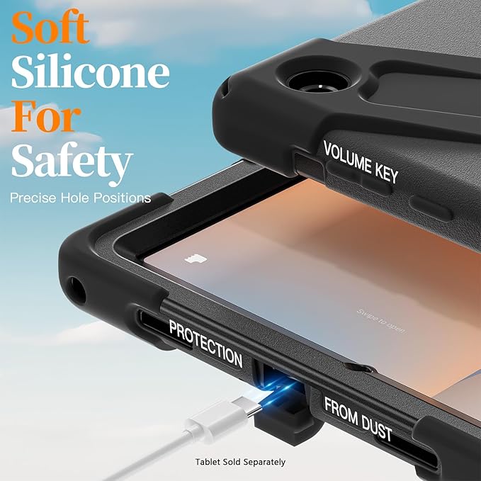 Sahara - Compatible with Galaxy Tab A11+ Case | Heavy Duty Design | Hand Strap &amp Shoulder Strap | Raider-X Series