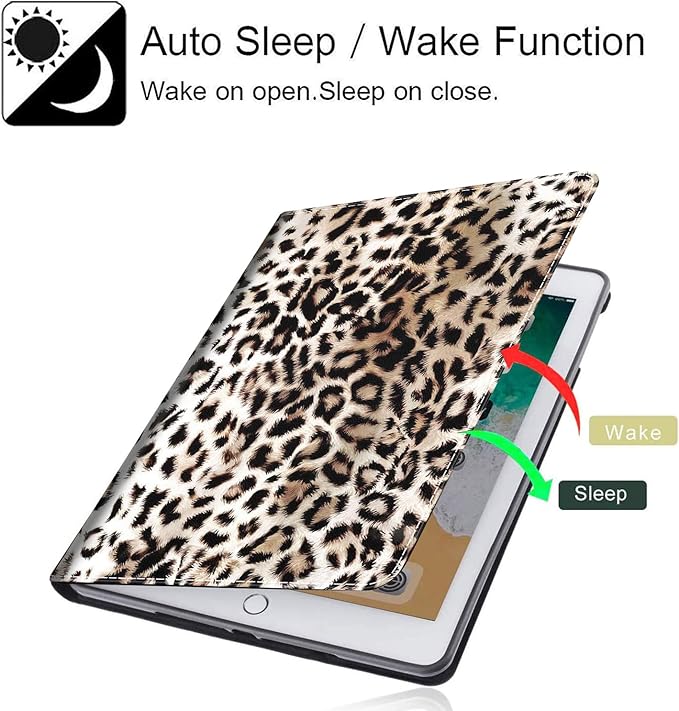 Case Fits All-New Amazon Kindle Fire HD 10 &amp 10 Plus Tablet (13th/11th Generation 2023/2021 Release) 10.1 Durable Shockproof Protective Cover with Auto Wake/SleepLeopard Pattern