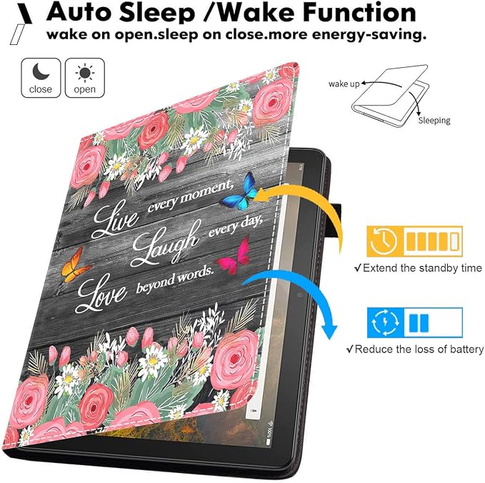 Floral Quote Live Laugh Love