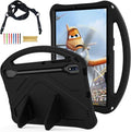 Kids Case for Samsung Galaxy Tab S10+ Plus/S9 FE+ Plus/S9+/S8+/S7+/S7 FE 12.4 Handle Kickstand Shockproof Lightweight Case Cover with Shoulder Strap Kids Friendly for Girls BoysBlack
