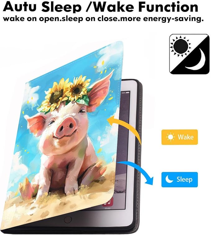 Watercolor Art Cute Pig