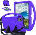 Compatible with Lenovo Idea Tab Plus 12.1 Inch 2025 TB-365FC Case for Kids - Durable Lightweight EVA Shockproof Protective Handle Stand Cover (Purple)