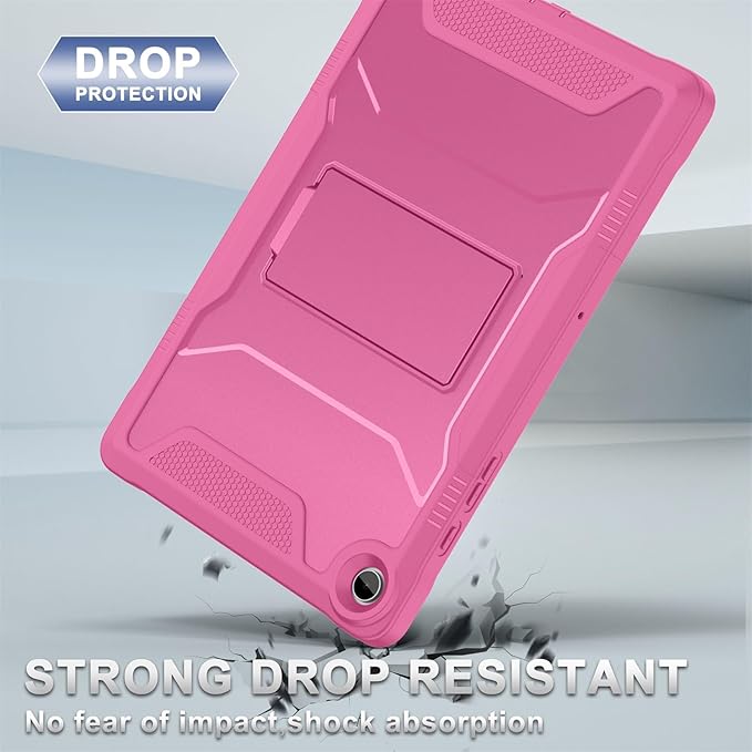 Soke Case for Samsung Galaxy Tab A9 Plus 2023 with Built-in Kickstand Rugged Shockproof Protective Cover for Galaxy Tab A9+ 11 Inch Tablet [SM-X210/X216/X218]Hot Pink