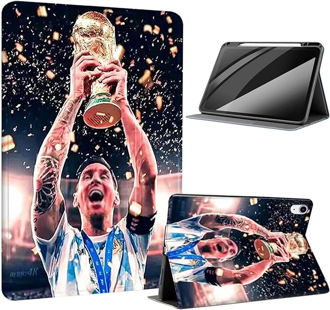 ZERMU Case for iPad (A16) 11th/10th Generation 11''/10.9'' (2025/2022) Mess%i #10 Argentina Soccer Shockproof Magnetic Cover [Auto Sleep/Wake] with Pencil Holder
