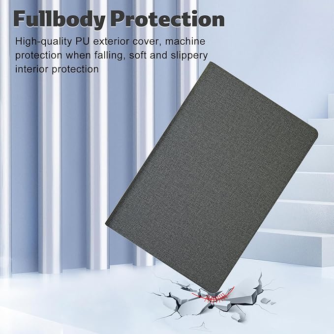 Case Cover for Teclast T60Pro Tablet 12 inch KONXISA Tablet Case with Premium PU + TPU Material Folding Stand Fuction Anti-Scratch Shockproof Full Protection Sleeve Covers Grey