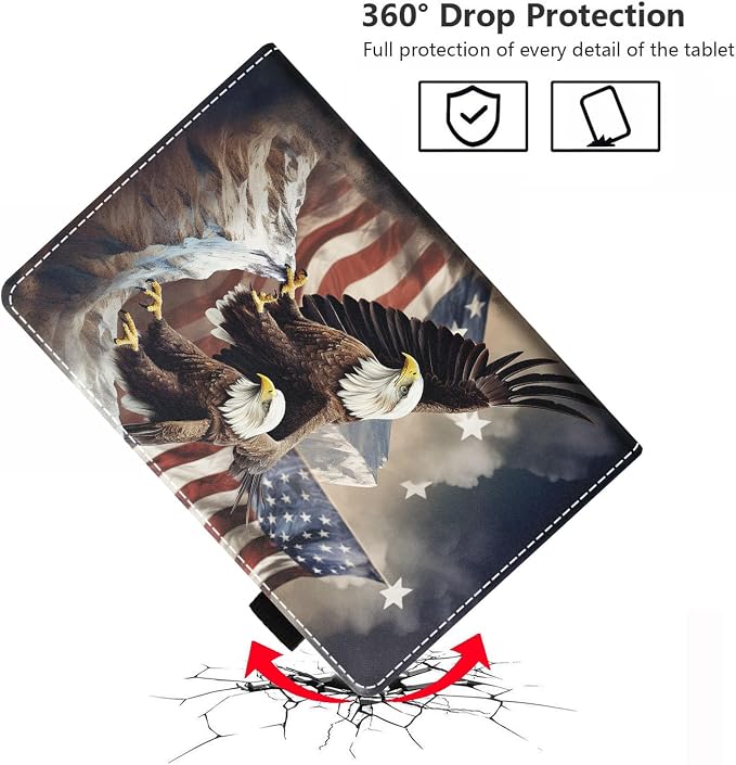 Patriotic American Flag Bald Eagle