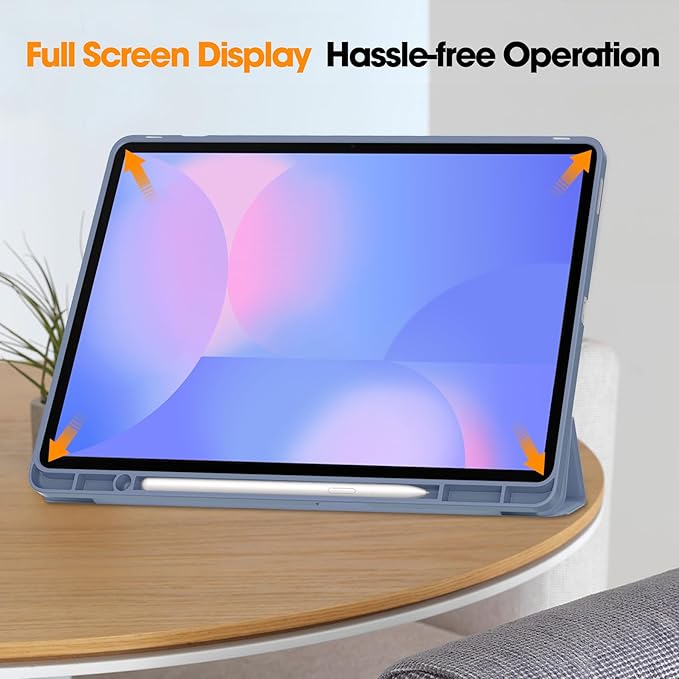 for Galaxy Tab S10 FE Plus Case 13.1 Inch 2025 (Model: SM-X620/SM-X626B) Trifold Stand Cover with S Pen Holder [Auto Wake/Sleep] PU Leather + Soft TPU Back Shell for Tab S10 FE+ 13.1Purple
