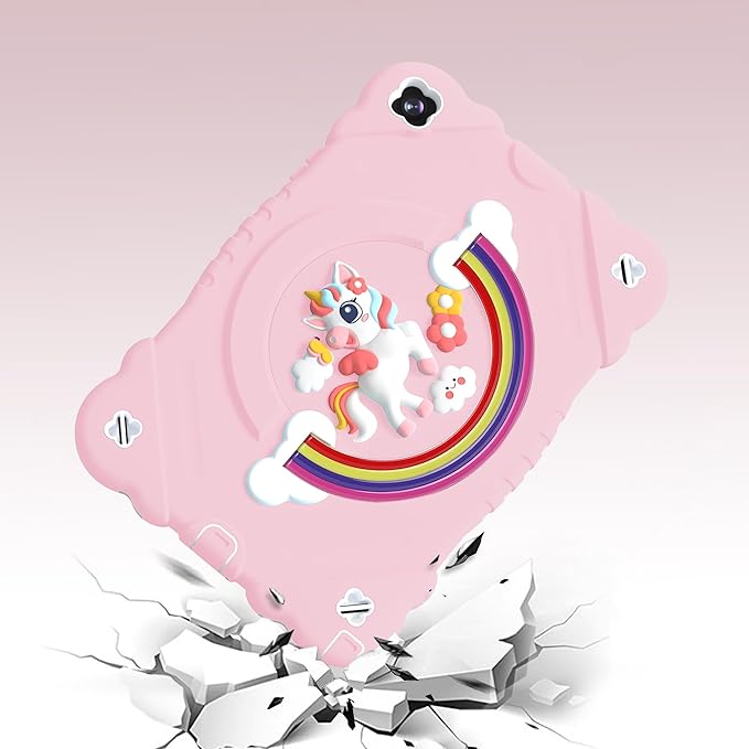 XZC Case for Samsung Galaxy Tab A9+/ A9 Plus Case 11 2023 (SM-X210/X216/X218) Unicorn Heavy Duty Shockproof Protective Case with Stand/Shoulder Strap for Kids Girls Women (Pink)