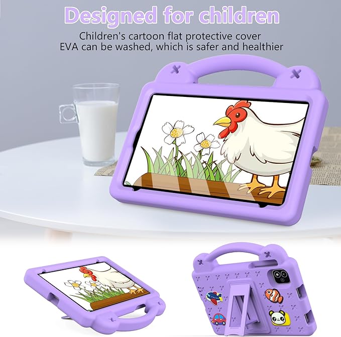 Compatible with Alldocube iplay 60 mini pro 2024 8.4 inch/iplay 60 mini2 2024 8.4 inch Tablet Case Shockproof Protective Case with Shoulder Strap &amp Stand Handle Light Purple