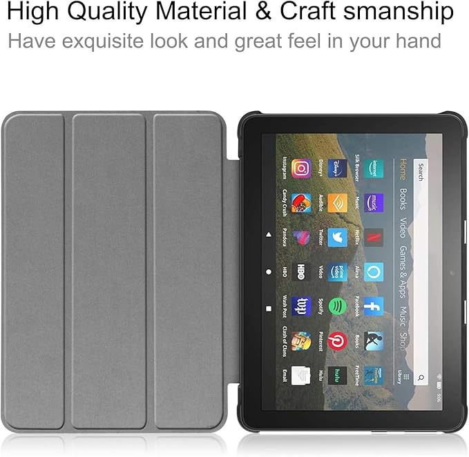 Case Fits New Amazon Fire HD 10 Tablet Case(Only Fit 13th Gen 2023 Release) Bookish Reading for Women Trifold Lightweight Hard Shell Stand Cover with Auto Wake/Sleep