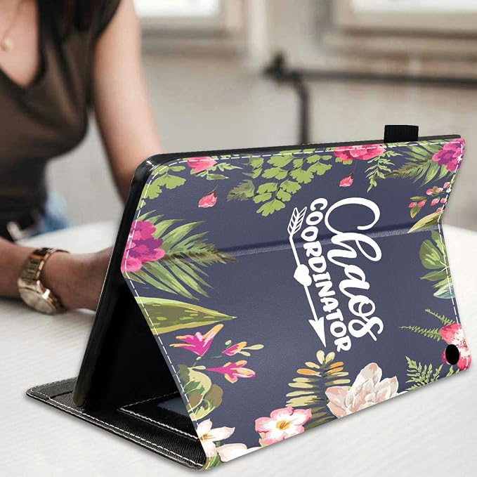 Chaos Coordinator Quotes Colored Floral Wreath Print