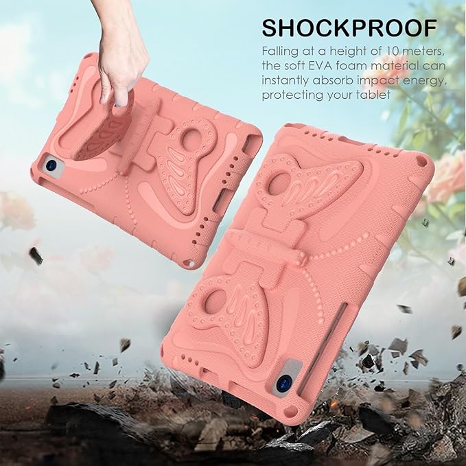 Case Compatible with Lenovo Tab M10 Plus 10.3 Inch/K10 10.3 TB-X606F/TB-X606X/TB-X6C6F/TB-X6C6XLightweight Shockproof Case EVA Foam Cover Stand Cover for Boys Girls(Pink)