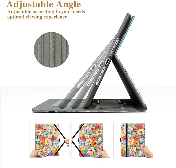 Vimorco Case for iPad (A16) 11th Generation 11 inch (2025)for iPad 10th Gen 10.9 inch (2022)Pencil Holder&ampHand Strap&ampPocketMultiple Stand Protector Folio CoverAuto Wake/SleepOil Painting