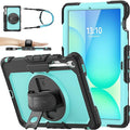 SEYMAC stock Case for Samsung Galaxy Tab S10 FE+ Plus 5G Tablet Case 13.1'' Protective with Screen Protector Pen Holder 360 Rotate Stand Hand Strap Shoulder Strap SkyBlue1