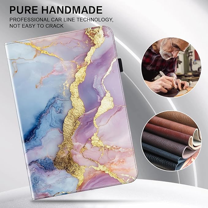Case for Amazon Kindle Fire Max 11 Case 11(13th Generation 2023 Release) Stylus Holder Flip Wallet Leather Shockproof Cover Bicolor Marble