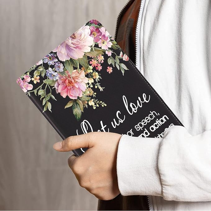 Floral Quote Bible Verse 1 John 3:18