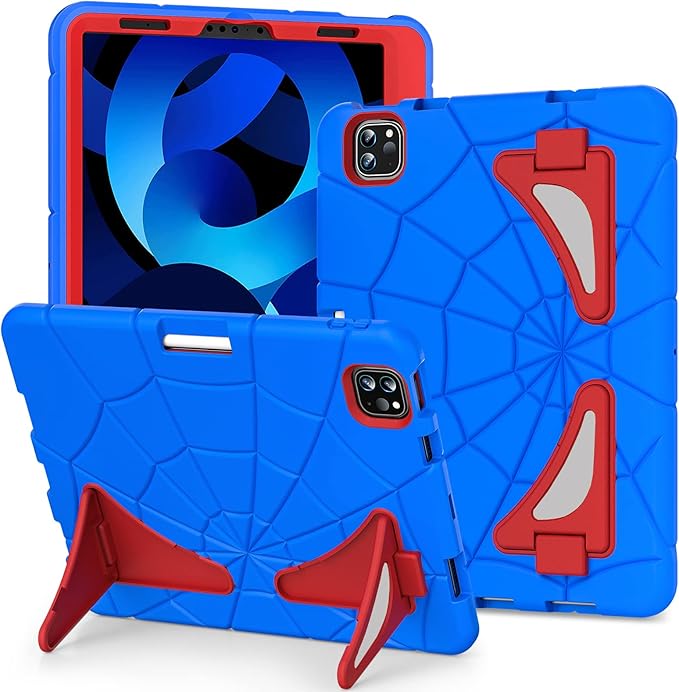 Compatible with Apple iPad Pro 11 inch(2018/2020/2021/2022)/Apple Air 4 10.9(2020)/Air 5 10.9(2022) Tablet CaseLightweight Shockproof Cover for Kids Boys Babies with Kickstand Blue Red