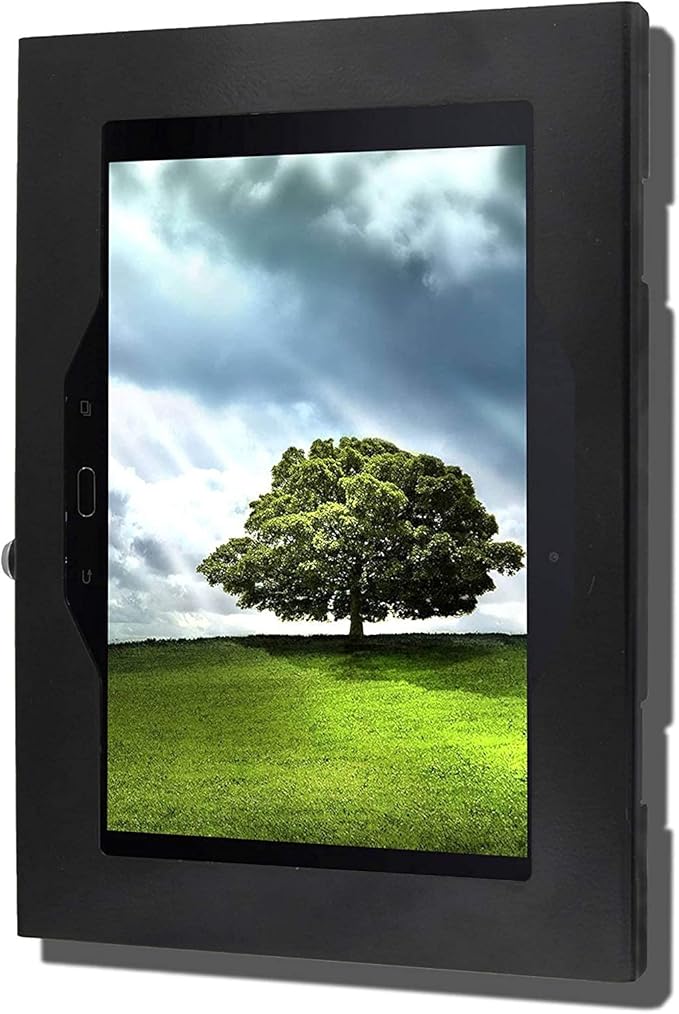 TABcare Locking Anti-Theft Metal Case for Samsung Galaxy TAB 3 4 10.1 Tablet for Kiosk POS Store Show Display Time Clock (TAB 3/4 10.1 Black)