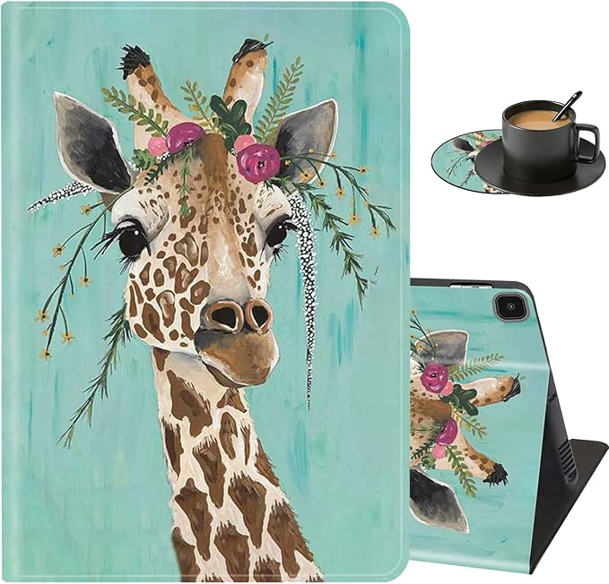 Giraffe With Floral Headgear