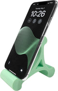 Skalene Phone Stand - 100% Silicone Rubber Adjustable Phone Holder Prop Rest - Desk Office Home Kitchen Accessory (Mint Green)