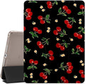 JOYLAND Fresh Cherry Flower Printed Case for iPad Air 11 Inch M3(2025) / M2(2024) iPad Air 5th(2022) / 4th (2020) Gen 10.9 Inch Pencil Holder &amp Clear Transparent Back &amp Trifold Smart Cover