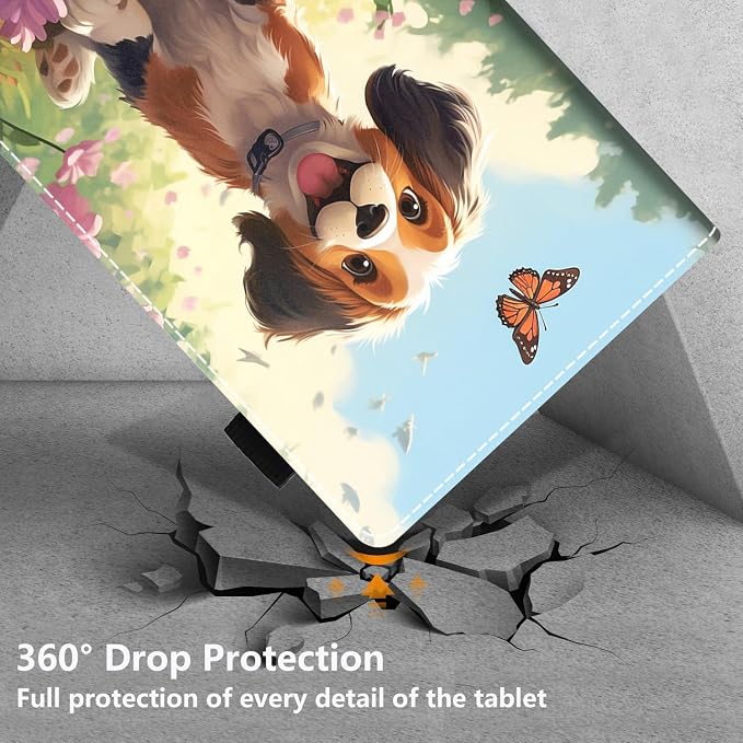 Cute Puppy and Butterfly
