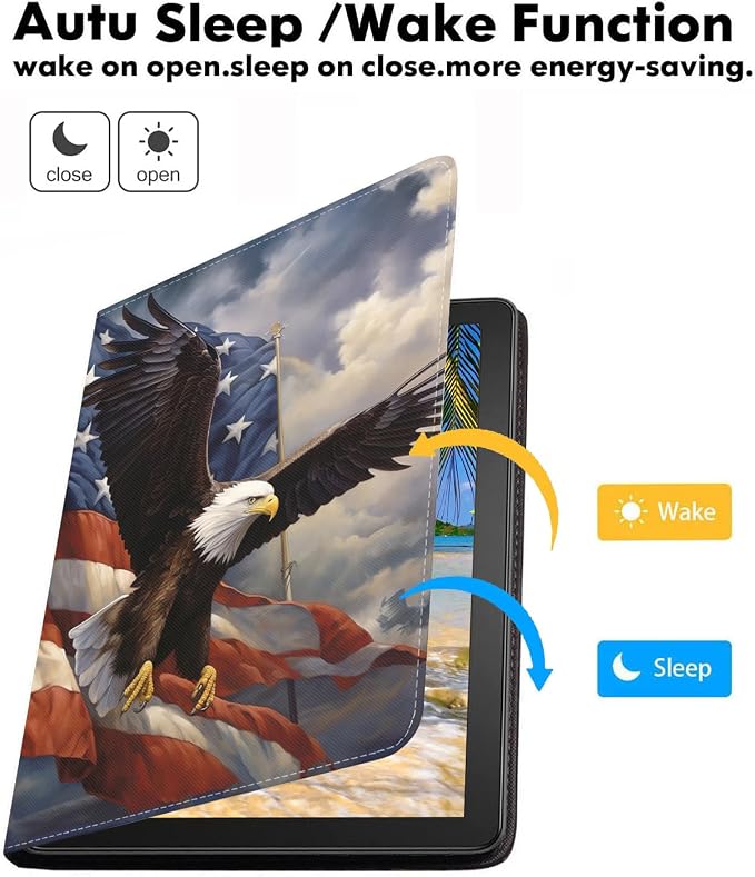 Patriotic American Flag Bald Eagle