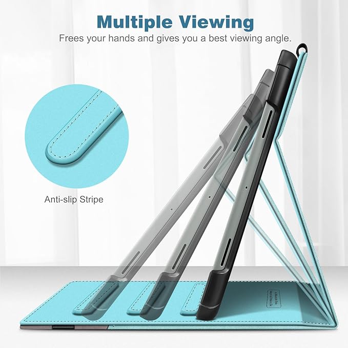 Fintie Case for Google Pixel Tablet 11 Inch 2023 Release Multi-Angle Viewing Protective Stand Cover with Pocket &amp Pencil Holder Compatible with Charging Speaker Dock Turquoise