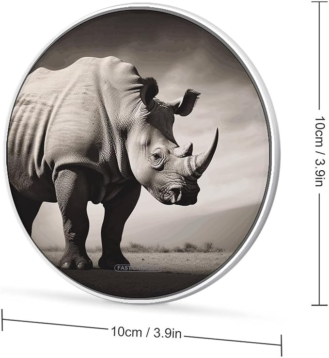 South Africa Animal Wireless Charger Fast Wireless Charging Pad with USB Cable 10W Anti-Slip Magnetic Wireless Charger Portable Slim Charger Puck Travel Charging Station