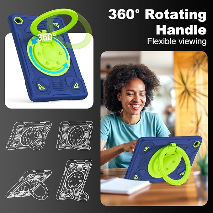 for Samsung Galaxy Tab A11 Plus/A9 Plus case with Screen Protector/ 360° Rotating Stand/Shoulder Strap Cover for Galaxy Tab A11+Plus/A9+ Plus 11 inch 2025/2023