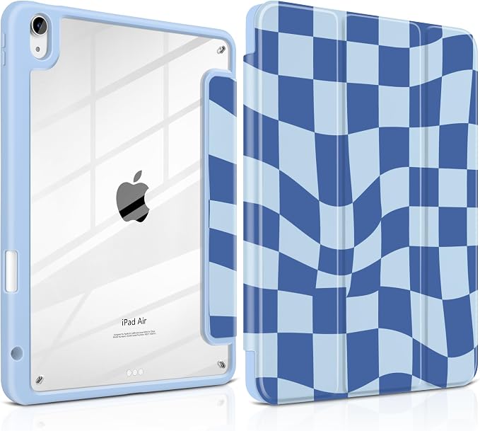 Blue Wavy Checker