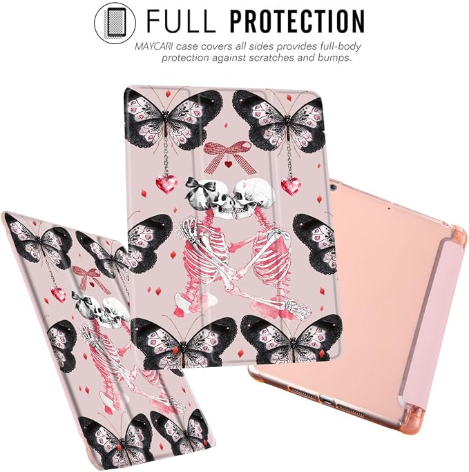 Pink&Butterfly Skull Bow