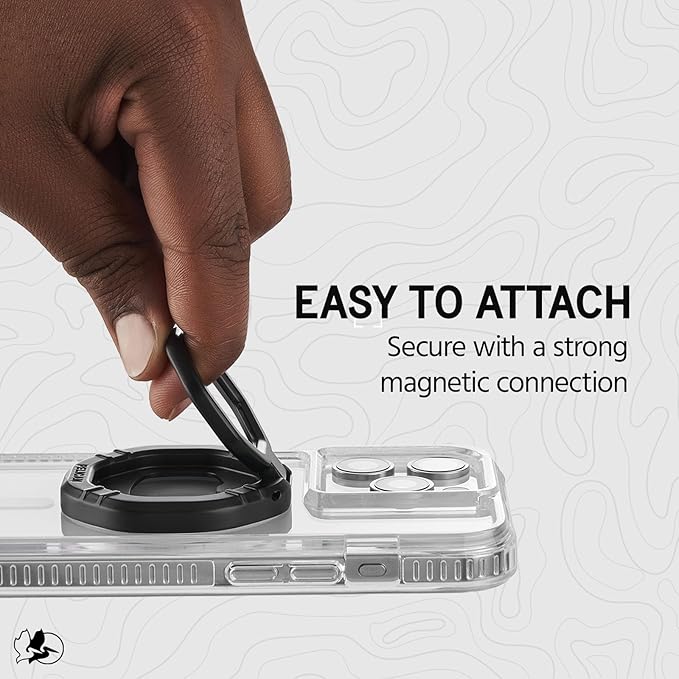Pelican 3-in-1 Magnetic Phone Grip with Phone Stand and Bottle Opener - Rotatable and Removable for MagSafe Accessories - Magnetic iPhone Holder for iPhone 17 Pro Max/16 Pro/15/14/13/Pixel 10 - Black