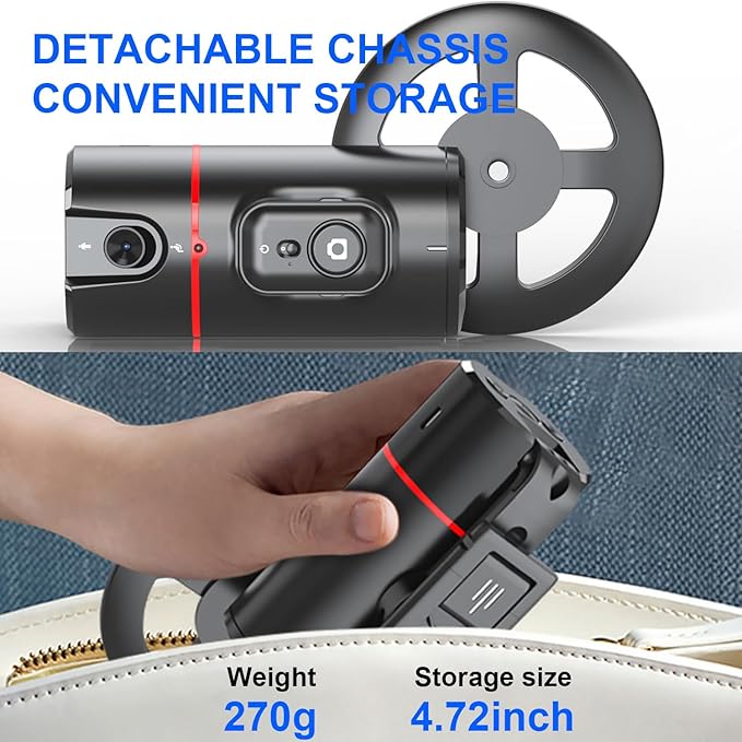 Auto Face Tracking Tripod No App Required Rechargeable Battery 360° Rotation Phone Tracking Holder Face Body Phone Camera Mount for Live Vlog Streaming Video Chat