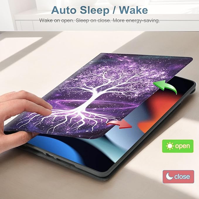 Case for iPad Air (3rd Gen) 10.5 2019 / iPad Pro 10.5 2017 Protective Tablet Cover with Adjustable Stand and Magnetic Auto Wake/SleepLife Tree