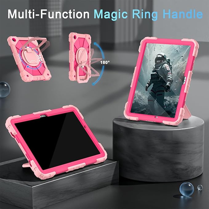 Case for Samsung Galaxy Tab A9+/ A9 Plus 11 Inch (SM-X210/X216/X218) with Screen Protector/360 Rotating Stand Military Grade Shockproof Cover for A9 Plus Tablet Case