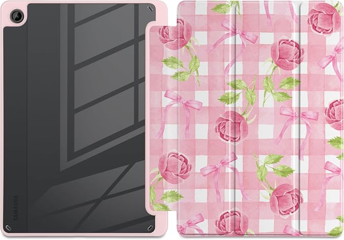 Roses&Bows&Watercolor Plaid