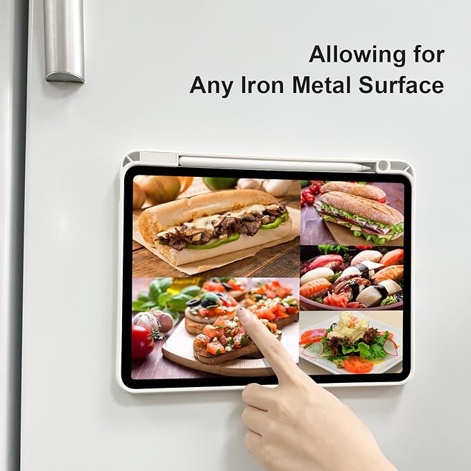 Case for iPad Air 11 M4/M3/M2 2026/2025/2024 iPad Air 10.95th/4th 2022/2020 iPad Pro 11 4th/3rd/2nd 2022/2021/2020 with Pencil Holder Vertical Stand Detachable Magnetic Oat Coffee+White