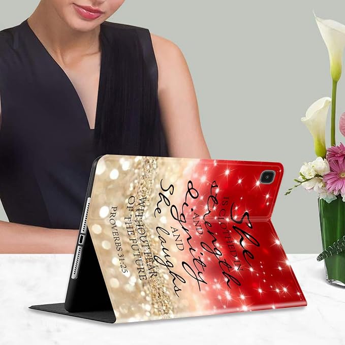 Red Glitter Quote Proverbs 31-25