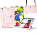 Dteck for iPad A16 Kids Case BoysCute Cartoon Spider Child Friendly Hard Kickstand Cover with Pencil Holder Shoulder Strap Shockproof Rugged Protective 10.9 10 Gen Cool CaseRosegold
